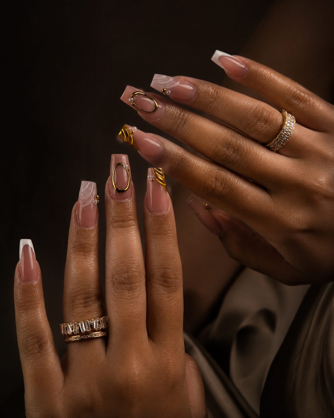 Hard gel nail extensions with a neutral polish at Meraki Beauty Studio in Aintree, Liverpool